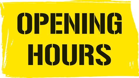 Opening hours are Mon.